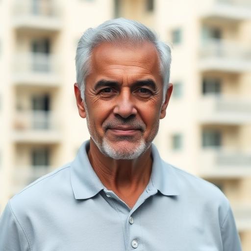 Foto de Roberto Schmitt, Síndico do Edifício Costa Azul